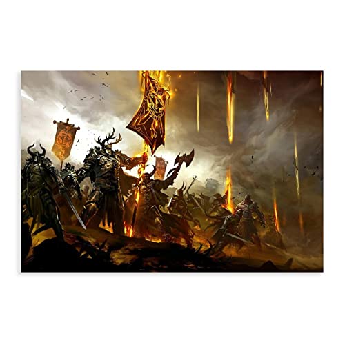 RIELLI Guild Wars 2 Game 6 Leinwand-Poster, Schlafzimmer-Dekoration, Sport-Landschaft, Büro, Raumdekoration, Geschenkrahmen: 40 x 60 cm von RIELLI