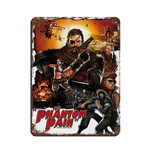 RIELLI Metal Gear Solid V The Phantom Pain Game 4 Blechschild Vintage Metall Pub Club Cafe Bar Home Wandkunst Dekoration Poster Retro 30 x 40 cm von RIELLI