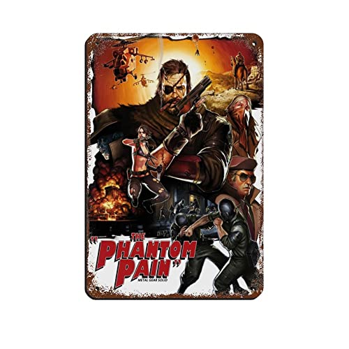 RIELLI Metal Gear Solid V The Phantom Pain Game 4 Retro Poster Metall Blechschild Chic Art Retro Eisen Malerei Bar Menschen Höhle Cafe Familie Garage Poster Wanddekoration 20 x 30 cm von RIELLI