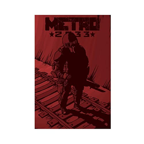 RIELLI Metro 2033 Spiel 12 Leinwand-Poster, Schlafzimmerdekoration, Sport-Landschaft, Büro, Raumdekoration, Geschenkrahmen: 30 x 45 cm von RIELLI