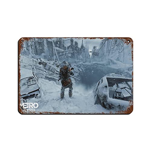 RIELLI Metro Exodus Game 5 Retro-Poster Metall-Blechschild Chic Art Retro Eisen Malerei Bar Menschen Höhle Cafe Familie Garage Poster Wanddekoration 20 x 30 cm von RIELLI