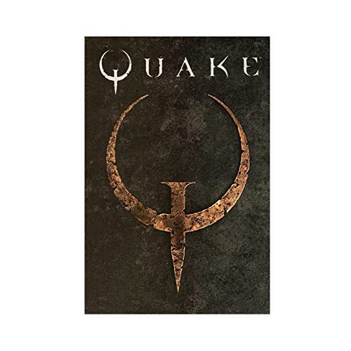 RIELLI Quake Game 5 Leinwand-Poster, Schlafzimmer, Dekoration, Sport, Landschaft, Büro, Raumdekoration, Geschenkrahmen: 30 x 45 cm von RIELLI