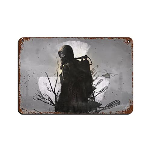 RIELLI S.T.A.L.K.E.R. 2 Herz des Thernobyl-Spiel 2 Retro-Poster Metall-Blechschild Chic Art Retro Eisen Malerei Bar Menschen Höhle Cafe Familie Garage Poster Wanddekoration 20 x 30 cm von RIELLI