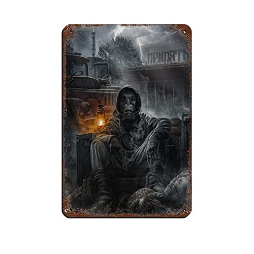 RIELLI S.T.A.L.K.E.R. Game 14 Retro-Poster Metall-Blechschild Chic Art Retro Eisen Malerei Bar Menschen Höhle Cafe Familie Garage Poster Wanddekoration 20 x 30 cm von RIELLI