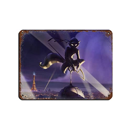 RIELLI Sly Cooper Thieves in Time Spiel 1 Blechschild Vintage Metall Pub Club Cafe Bar Home Wandkunst Dekoration Poster Retro 30 x 40 cm von RIELLI