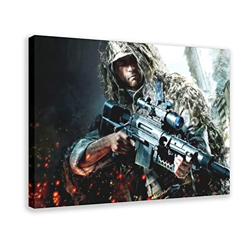 RIELLI Sniper Ghost Warrior Game 10 Leinwandposter Wandkunst Dekor Druck Bild Gemälde für Wohnzimmer Schlafzimmer Dekoration Rahmen: 30 x 45 cm von RIELLI