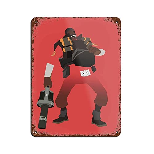 RIELLI Team Fortress 2 Game 2 Retro Poster Metall Blechschild Chic Art Retro Eisen Malerei Bar Menschen Höhle Cafe Familie Garage Poster Wanddekoration 30 x 40 cm von RIELLI