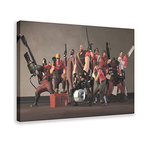 RIELLI Team Fortress 2 Spiel Leinwand Poster Schlafzimmer Dekor Sport Landschaft Büro Zimmer Dekor Geschenkrahmen : 40 x 60 cm von RIELLI