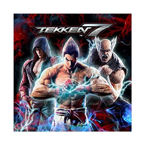 RIELLI Tekken 7 Spiel 3 Leinwand-Poster, Wandkunst, Dekoration, Bild, Gemälde für Wohnzimmer, Schlafzimmer, Dekoration, Rahmen: 60 x 60 cm von RIELLI