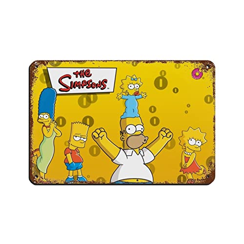 RIELLI The Simpsons Game 31 Retro-Poster, Metall-Blechschild, schicke Kunst, Retro, Eisen, Malerei, Bar, Menschen, Höhle, Café, Familie, Garage, Poster, Wanddekoration, 20 x 30 cm von RIELLI