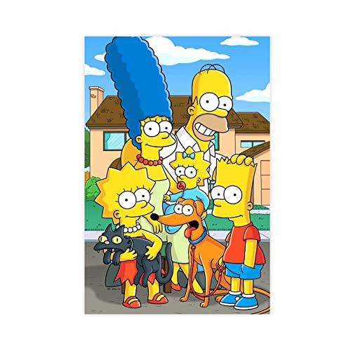 RIELLI The Simpsons Game 4 Leinwand-Poster, Wandkunst, Dekor, Bild, Gemälde für Wohnzimmer, Schlafzimmer, Dekoration, Rahmen: 30 x 45 cm von RIELLI