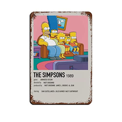 RIELLI The Simpsons Game 8 Blechschild Vintage Metall Pub Club Cafe Bar Home Wandkunst Dekoration Poster Retro 20 x 30 cm von RIELLI
