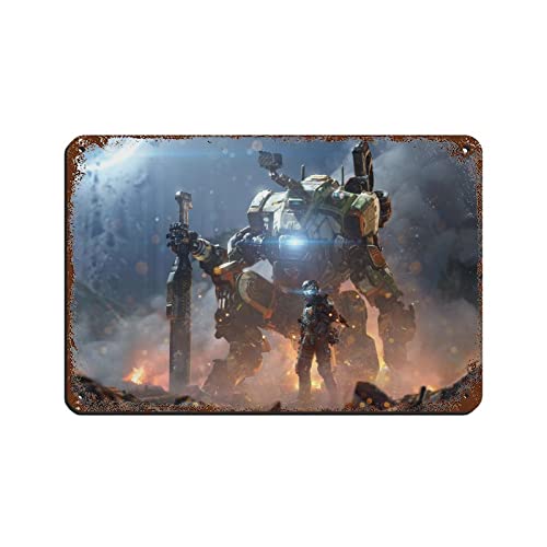 RIELLI Titanfall 2 Spiel 1 Blechschild Vintage Metall Pub Club Cafe Bar Home Wandkunst Dekoration Poster Retro 20 x 30 cm von RIELLI