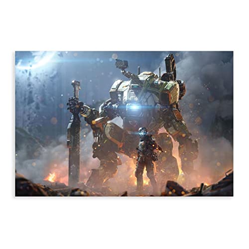 RIELLI Titanfall 2 Spiel 1 Leinwand-Poster, Schlafzimmerdekoration, Sport-Landschaft, Bürozimmer, Dekoration, Geschenkrahmen: 40 x 60 cm von RIELLI