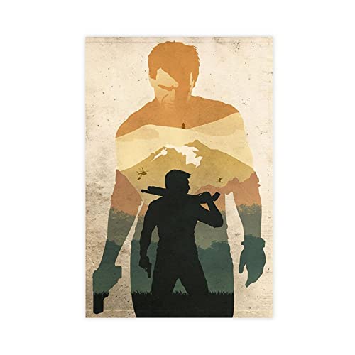 RIELLI Uncharted Spiel 5 Leinwand-Poster, Wandkunst, Dekor, Druck, Bild, Gemälde für Wohnzimmer, Schlafzimmer, Dekoration, Rahmen: 50 x 75 cm von RIELLI