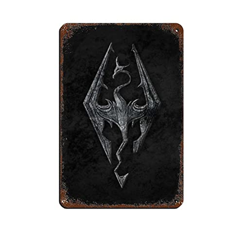 The Elder Scrolls V Skyrim Game 8 Blechschild Vintage Metall Pub Club Cafe Bar Home Wandkunst Dekoration Poster Retro 20 x 30 cm von RIELLI