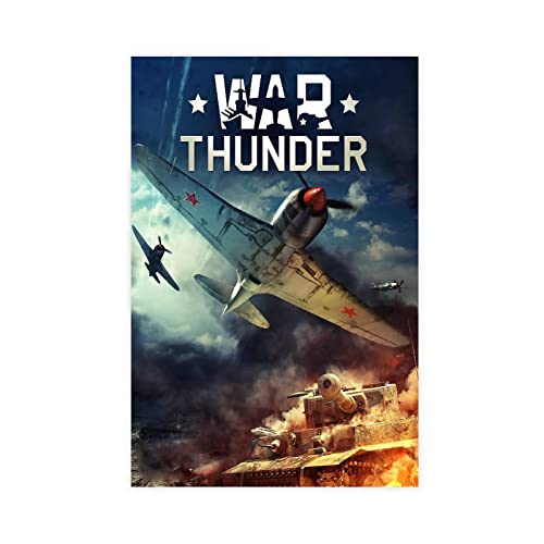 War Thunder Game 2 Leinwand-Poster, Wandkunst, Dekor, Druck, Bild, Gemälde für Wohnzimmer, Schlafzimmer, Dekoration, Rahmen: 30 x 45 cm von RIELLI