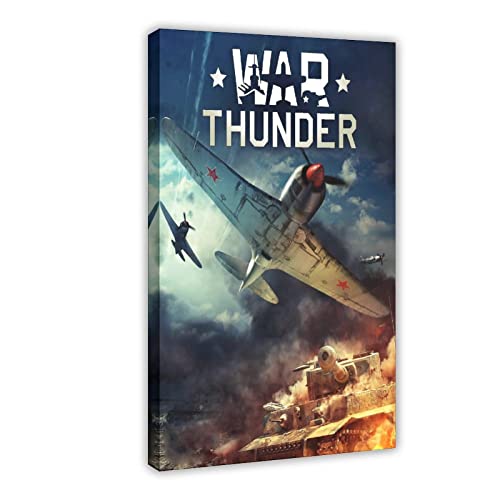 War Thunder Game 2 Leinwand-Poster, Wandkunst, Dekoration, Druck, Bild, Gemälde für Wohnzimmer, Schlafzimmer, Dekorationsrahmen: 30 x 45 cm von RIELLI