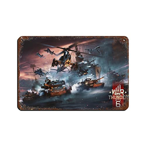 War Thunder Game 4 Blechschild Vintage Metall Pub Club Cafe Bar Home Wandkunst Dekoration Poster Retro 20 x 30 cm von RIELLI