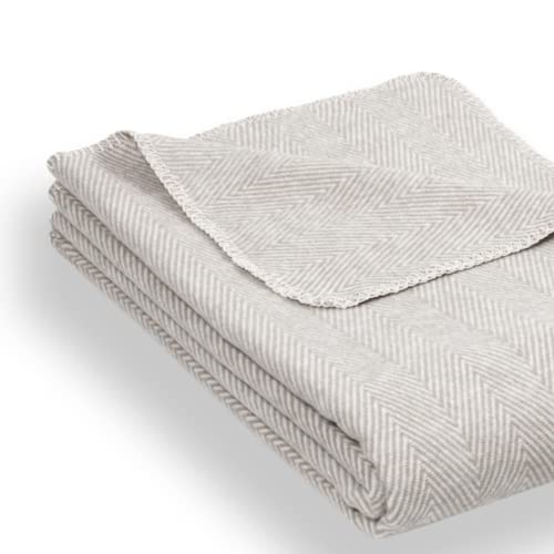 RIEMA® leichte Baumwolldecke Finn - graue Kuscheldecke aus 100% Reiner Bio-Baumwolle - Bio Tagesdecke für Wohnzimmer und Schlafzimmer Made in Germany von RIEMA