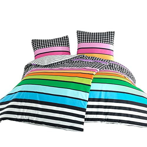RIEMTEX Renforcé Bettwäsche Set 135x200 cm Bettbezug + 1 Kissenbezug 40x80 cm Premium Baumwolle von RIEMTEX