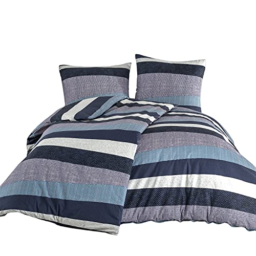 RIEMTEX Renforcé Bettwäsche Set 135x200 cm Bettbezug + 1 Kissenbezug 40x80 cm Premium Baumwolle von RIEMTEX