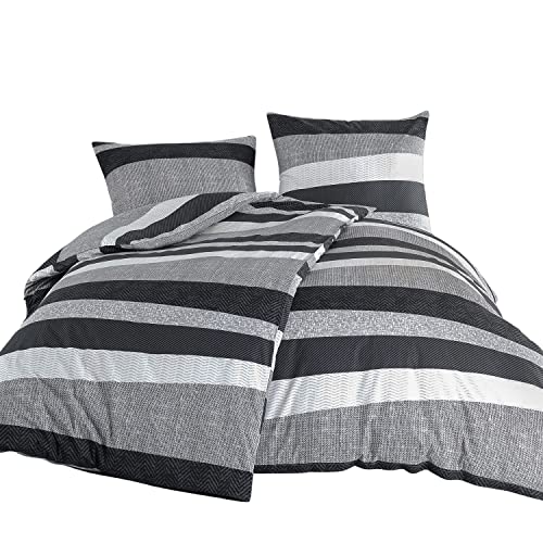 RIEMTEX Renforcé Bettwäsche Set 135x200 cm Bettbezug + 1 Kissenbezug 80x80 cm Premium Baumwolle von RIEMTEX
