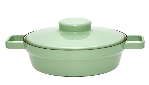 Riess, 2123-202, Pfanne mit Deckel, Durchmesser 24 cm, SLOW GREEN, AROMAPOTS, Truehomeware, Emaille, Induktion von Riess