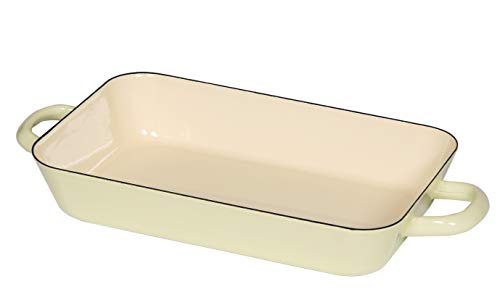 Riess, 0045-006, Bratpfanne 29/18, CLASSIC - BUNT/PASTELL, Farbe Gelb, Maße 29 x 18 cm, Höhe 5.2 cm, Emaille, Induktion von Riess