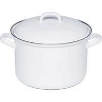 Riess-kelomat - Riess Classic Fleischtopf mit Deckel Ø16cm Emaille weiß von RIESS-KELOMAT