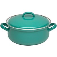 Riess Kasserolle mit Deckel Ø20cm 2L Nature Green Dark Emaille von RIESS-KELOMAT