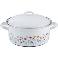 Riess Kasserolle mit Deckel Ø22cm 3L Flora Emaille Riess Kasserolle mit Deckel Ø22cm 3L Flora Emaille von RIESS-KELOMAT