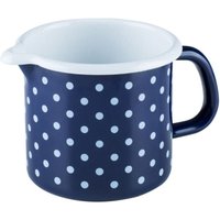 Riess Schnabeltopf Ø10cm 0,75 Liter Emaille Country Dirndl Blümchenblau von RIESS-KELOMAT