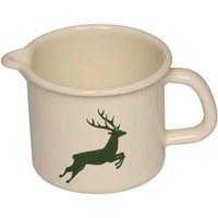 Riess Schnabeltopf Ø12 cm 1 Liter Emaille Country Hirsch grün von RIESS-KELOMAT