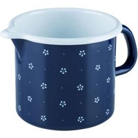 Riess Schnabeltopf Ø12cm 1 Liter Emaille Country Dirndl Blümchenblau von RIESS-KELOMAT