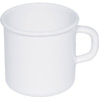 Riess Topf mit Bördel (Becher) Ø8cm 3/8 Liter Emaille Classic Weiss von RIESS-KELOMAT