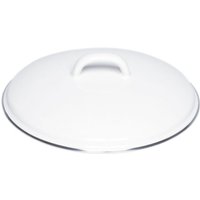 Riess Deckel mit Chromrand Ø16cm Emaille Classic Weiss von RIESS-KELOMAT