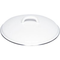 Riess Deckel mit Chromrand Ø18cm Classic Weiss Emaille von RIESS-KELOMAT