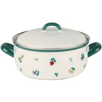 Riess-kelomat - Riess Kasserolle mit Deckel aus Emaille 16 cm 1 Liter Gmundner Streublumen Riess-kelomat - Riess Kasserolle mit Deckel aus Emaille 16 cm 1 Liter Gmundner Streublumen von RIESS-KELOMAT