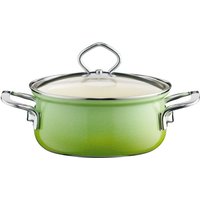 Riess-kelomat - Riess Kasserolle mit Glasdeckel Ø20cm 2 Liter Emaille Nouvelle Smaragd von RIESS-KELOMAT