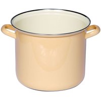 Riess-kelomat - Riess Topf mit Chromrand Ø20cm 4L Pastell Goldgelb Emaille von RIESS-KELOMAT