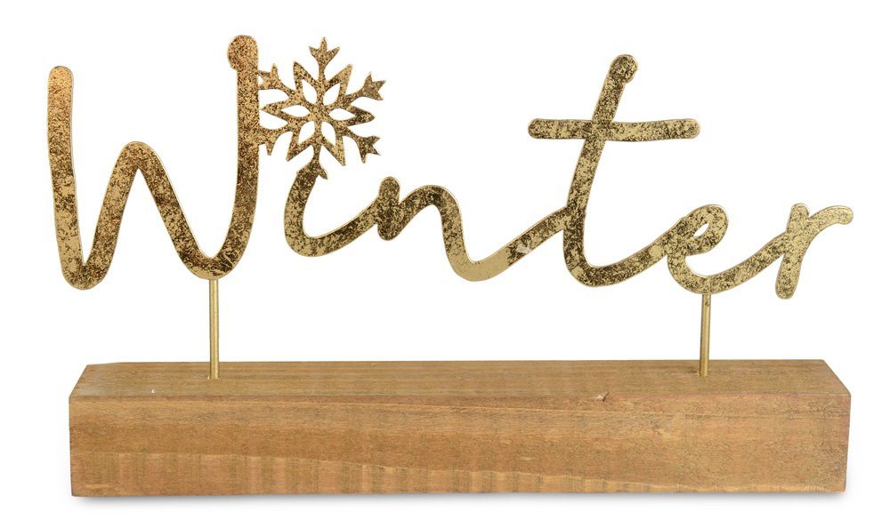RIFFELMACHER & WEINBERGER Deko-Schriftzug auf Holzsockel "Winter" 29 x 17 cm - Gold oder Silber RIFFELMACHER & WEINBERGER Deko-Schriftzug auf Holzsockel "Winter" 29 x 17 cm - Gold oder Silber von RIFFELMACHER & WEINBERGER