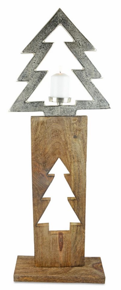 RIFFELMACHER & WEINBERGER Adventsleuchter XL Baumsäule mit Kerzenhalter - Natur 100x37cm von RIFFELMACHER & WEINBERGER