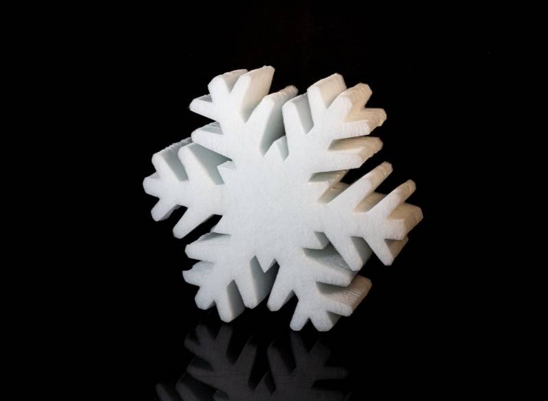 RIFFELMACHER & WEINBERGER Christbaumschmuck 3D Schneeflocke groß, 40×10 cm, Weiße Deko-Schne von RIFFELMACHER & WEINBERGER