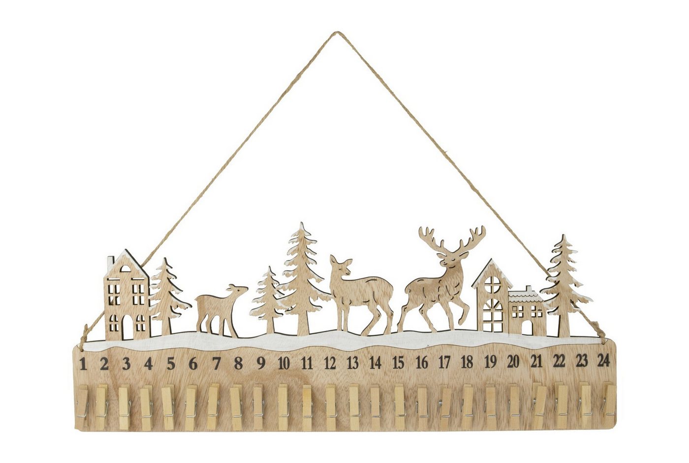 RIFFELMACHER & WEINBERGER Christbaumschmuck Adventskalender mit 24 Klammern, Holz Natur, Win RIFFELMACHER & WEINBERGER Christbaumschmuck Adventskalender mit 24 Klammern, Holz Natur, Win von RIFFELMACHER & WEINBERGER