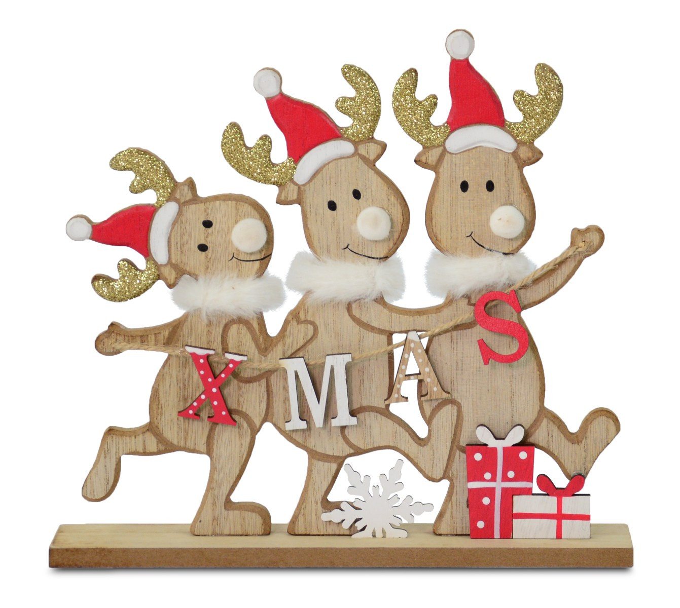 RIFFELMACHER & WEINBERGER Christbaumschmuck Deko-Ständer 3 Rentiere mit XMAS, Holz, 23 x 4 x RIFFELMACHER & WEINBERGER Christbaumschmuck Deko-Ständer 3 Rentiere mit XMAS, Holz, 23 x 4 x von RIFFELMACHER & WEINBERGER