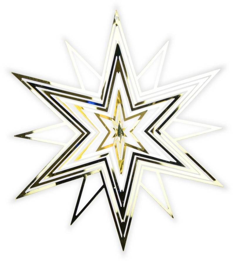 RIFFELMACHER & WEINBERGER Christbaumschmuck Deko Stern zum Hängen 3D - Gold 23cm von RIFFELMACHER & WEINBERGER