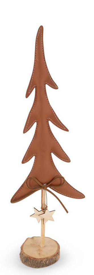 RIFFELMACHER & WEINBERGER Christbaumschmuck Deko Weihnachtsbaum Leder & Holz, 38x12 cm, Dunk von RIFFELMACHER & WEINBERGER