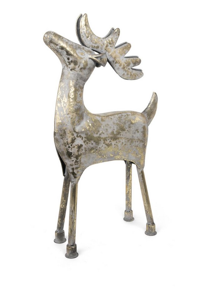 RIFFELMACHER & WEINBERGER Christbaumschmuck Dekofigur Hirsch stehend, Gold Antik matt, Metal RIFFELMACHER & WEINBERGER Christbaumschmuck Dekofigur Hirsch stehend, Gold Antik matt, Metal von RIFFELMACHER & WEINBERGER
