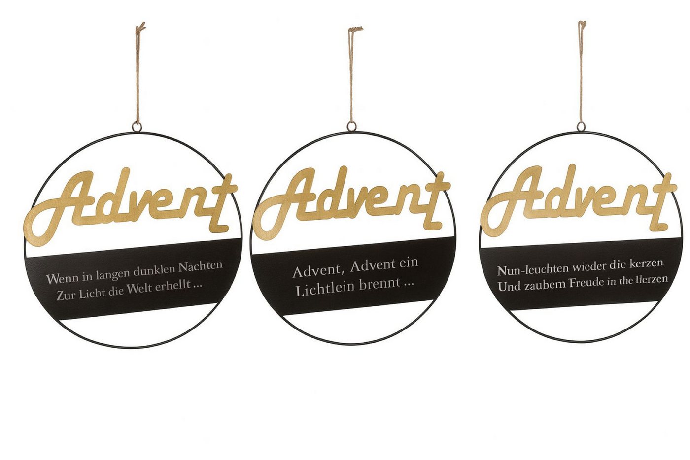 RIFFELMACHER & WEINBERGER Christbaumschmuck Dekoring Advent mit 3 Sprüchen sortiert, 35 cm RIFFELMACHER & WEINBERGER Christbaumschmuck Dekoring Advent mit 3 Sprüchen sortiert, 35 cm von RIFFELMACHER & WEINBERGER